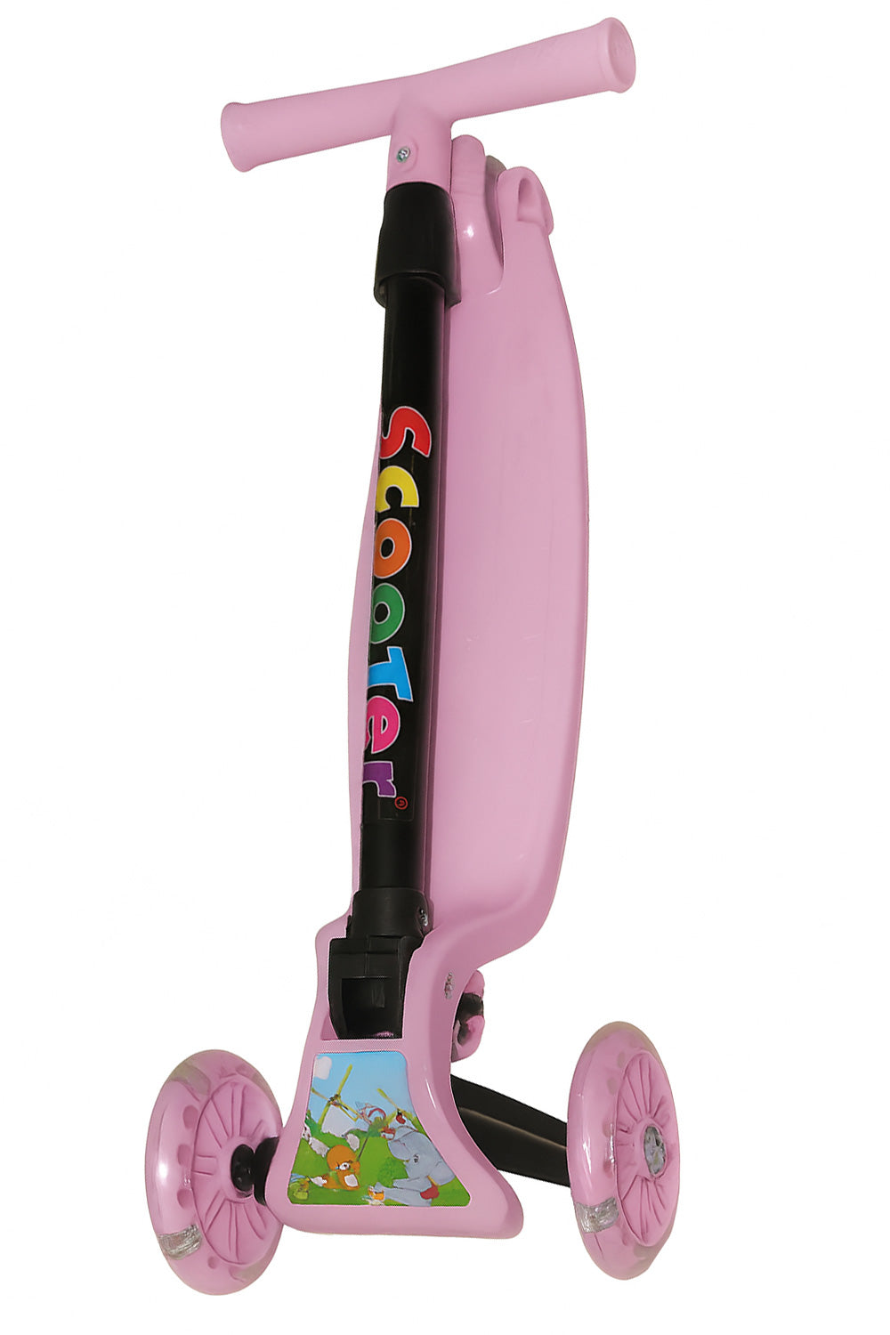 3-Wheel Kids Scooter with LED Light-Up Wheels – Adjustable Height & Foldable Design for Boys and Girls 🇬🇧