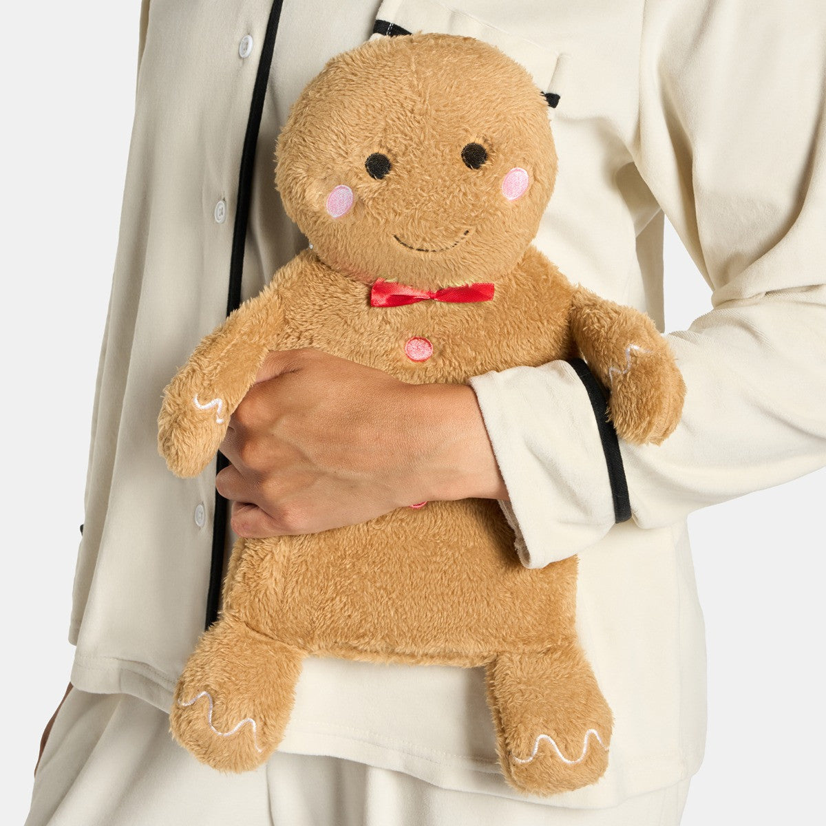 Gingerbread Man Hot Water Bottle - Natural 🇬🇧