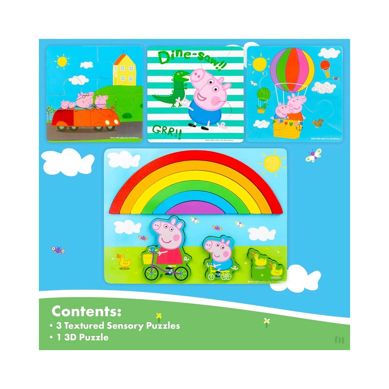 Peppa Pig Wooden Jigsaw Puzzle Set 🇬🇧