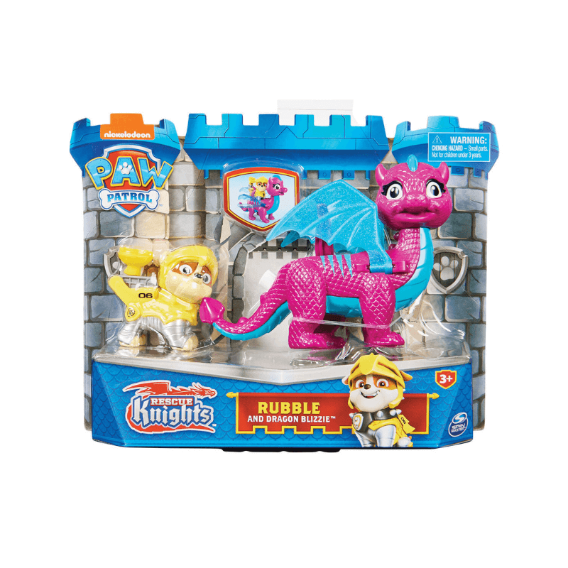Paw Patrol Rescue Knights - Rubble And Dragon Blizzie 🇬🇧