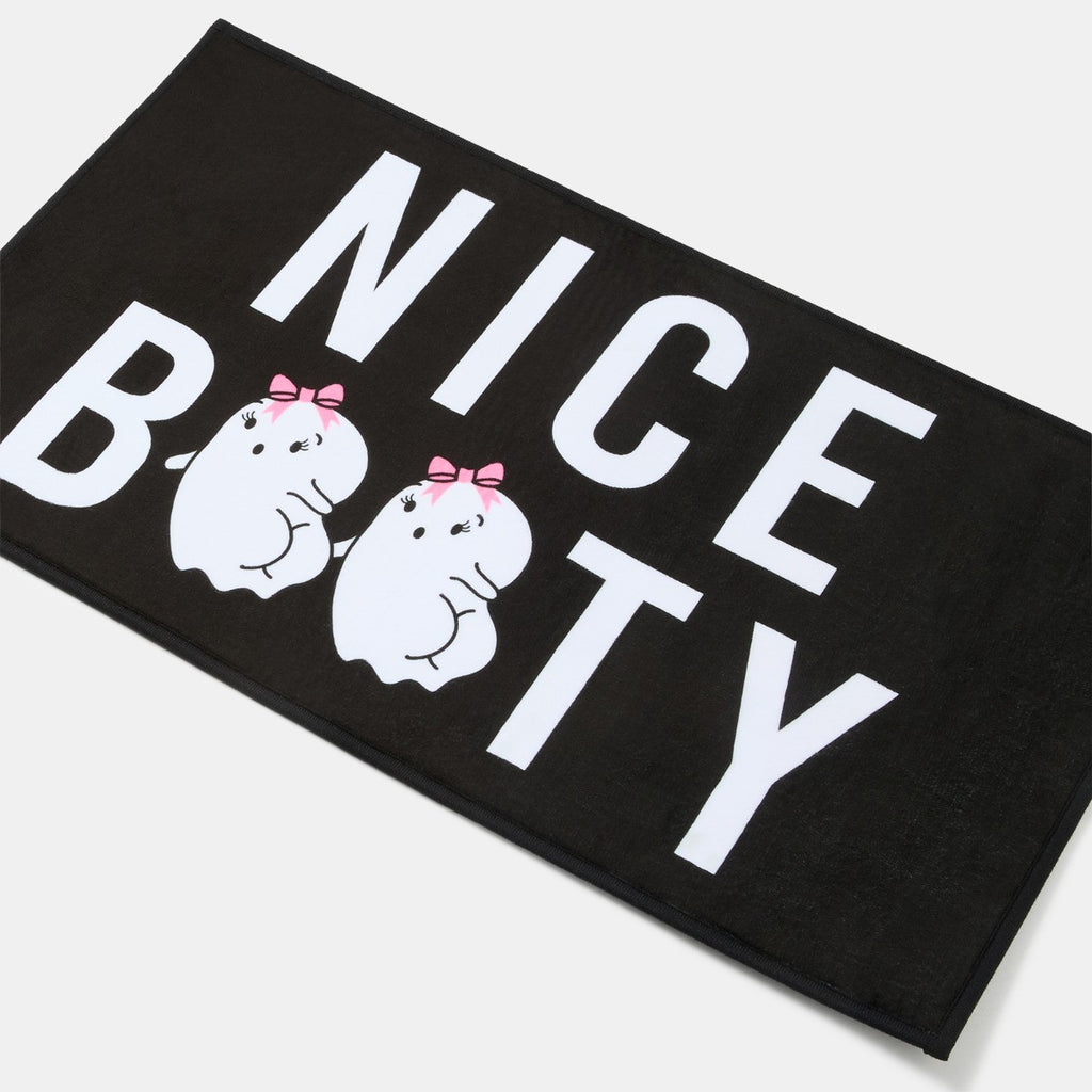 Nice Booty Slogan Halloween Bath Mat - Monochrome 🇬🇧