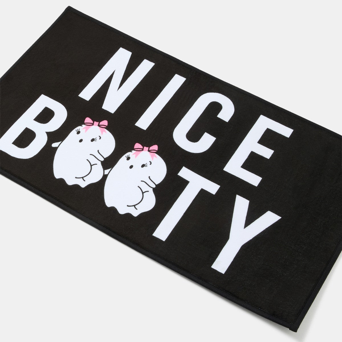 Nice Booty Slogan Halloween Bath Mat - Monochrome 🇬🇧