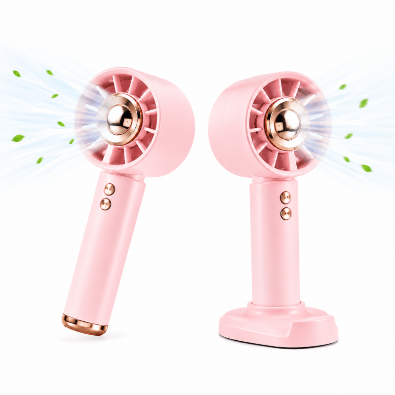 1200mAh Turbo Fan with Phone Holder Base Rechargeable Personal Fan Mini Handheld Fan Pocket Fans 🇬🇧