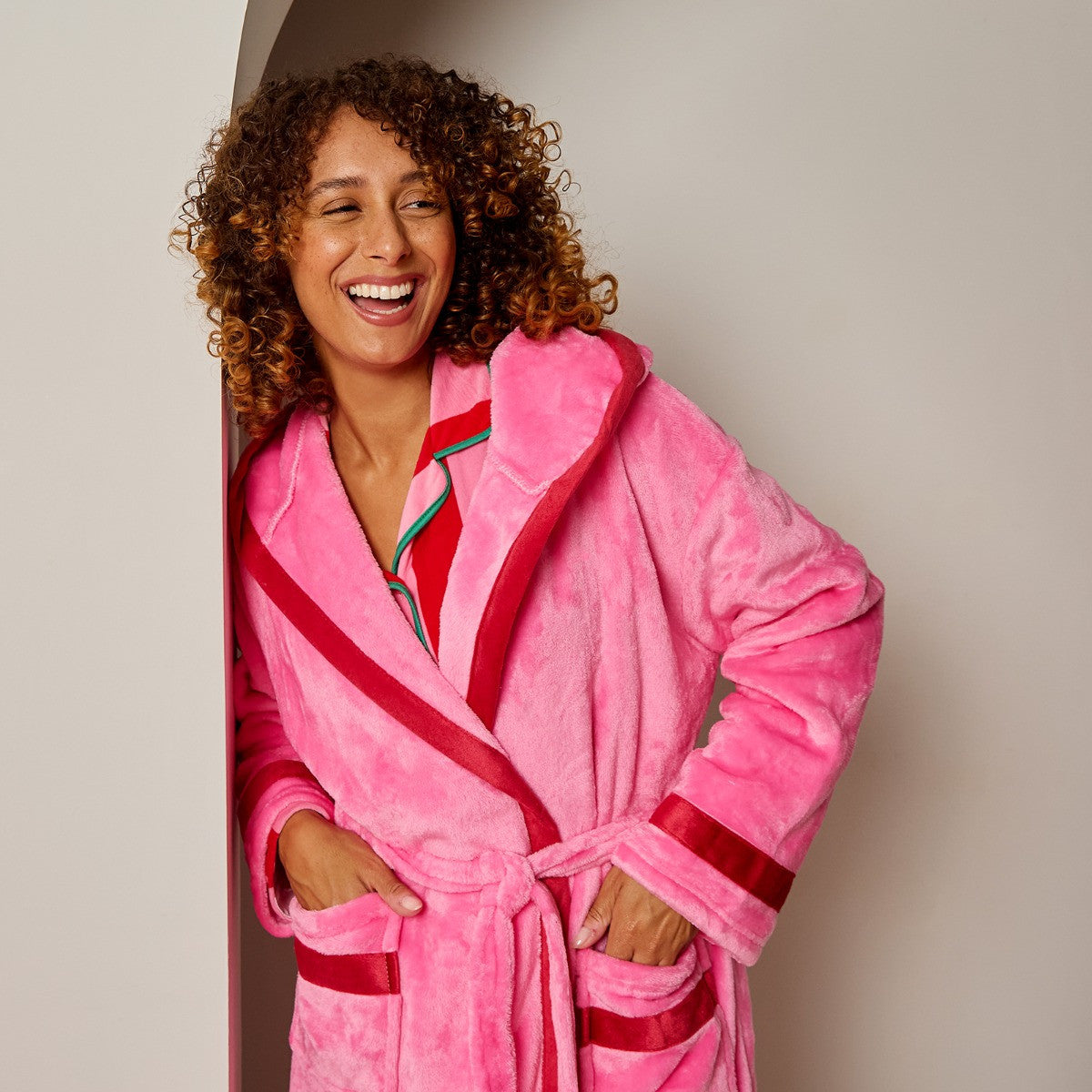 Flannel Fleece Piped Edge Dressing Gown, Adults 🇬🇧