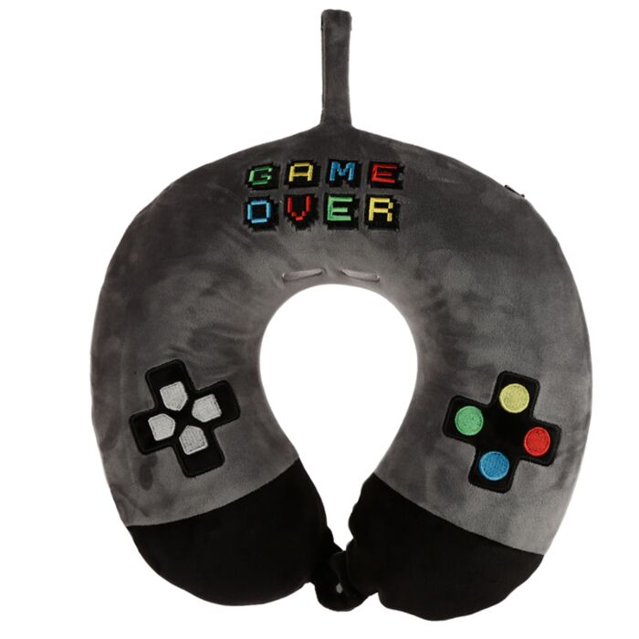 Relaxeazzz Game Over Plush Memory Foam Travel Pillow 🇬🇧