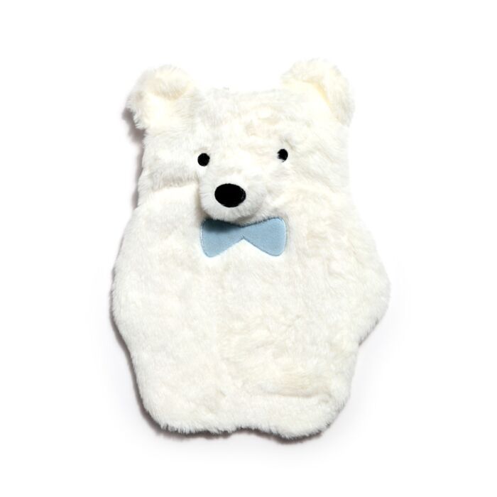 Hot Water Bottle with Plush Cover 650ml - Polar Bear 🇬🇧