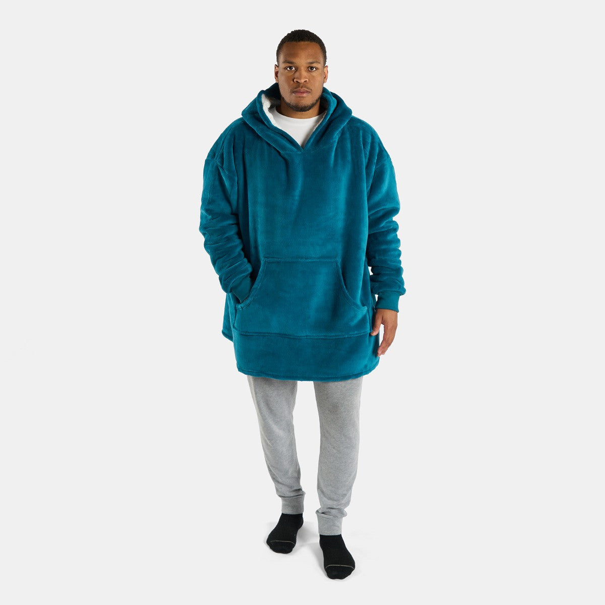 Adults Fleece Hoodie Blanket - Teal 🇬🇧