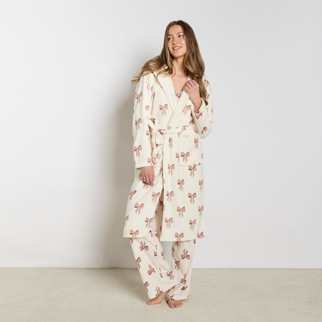 Bow Print Dressing Gown, Adults 🇬🇧