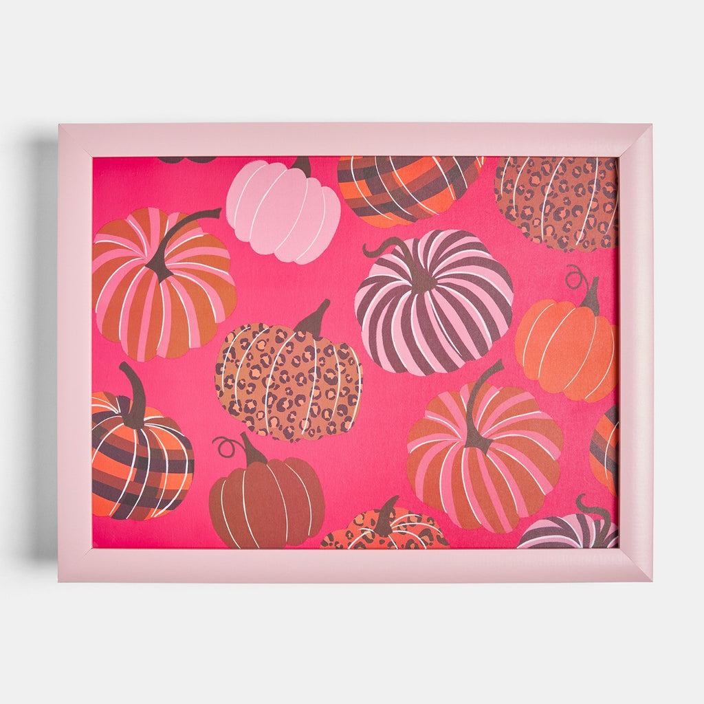 Pumpkin Print Lap Tray - Hot Pink 🇬🇧