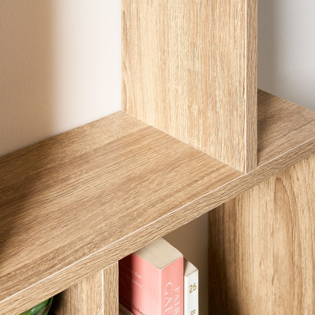 6-Tier Mounted Cube Shelving Unit - Natural Wood 🇬🇧