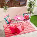 Metal Bistro Set, 3 Piece - Hot Pink 🇬🇧