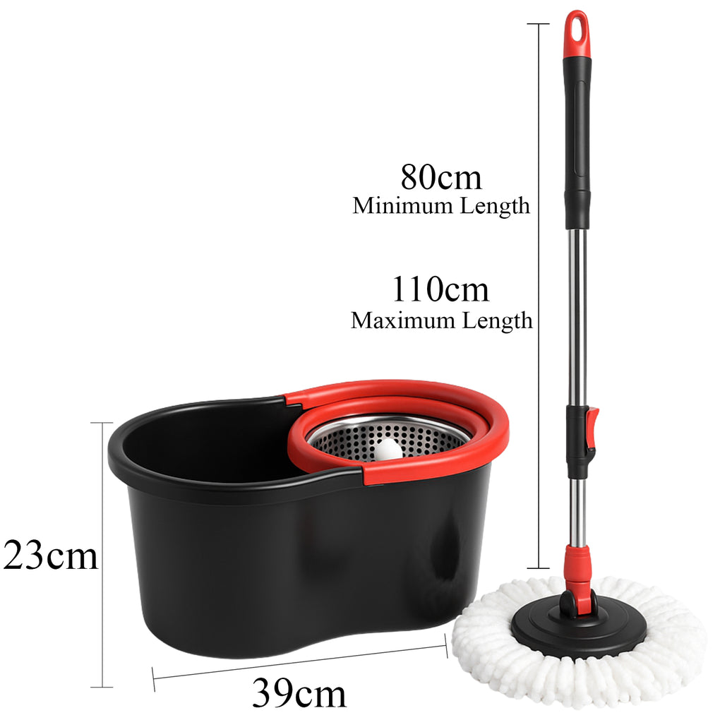 360° Magic Spin Mop & Bucket Set – Easy Floor Cleaning System with Stainless Steel Wringer & Microfiber Mop Head 🇬🇧
