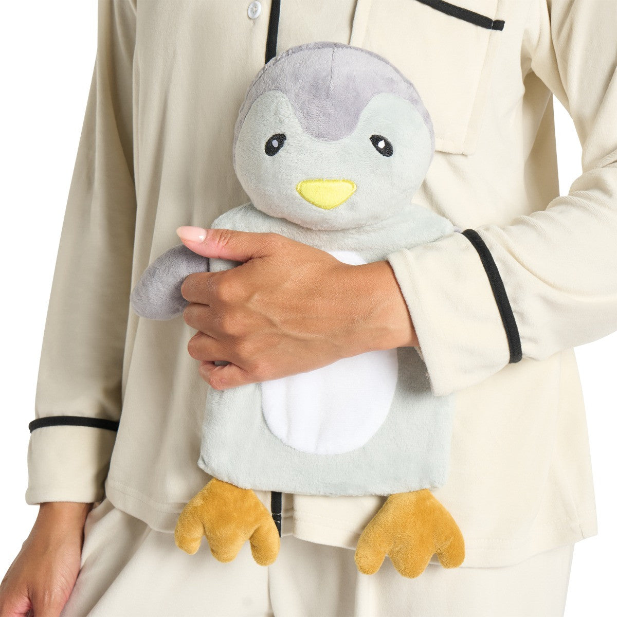 Penguin Hot Water Bottle - Grey 🇬🇧