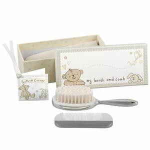 Button Corner Silverplated Brush & Comb Set 🇬🇧