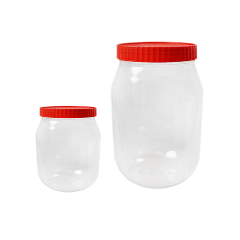 1500mL + 500mL Plastic Food Storage Jar with Lids Kitchen Pet Food Storage Jar Reusable Freezer Storage Containers 🇬🇧