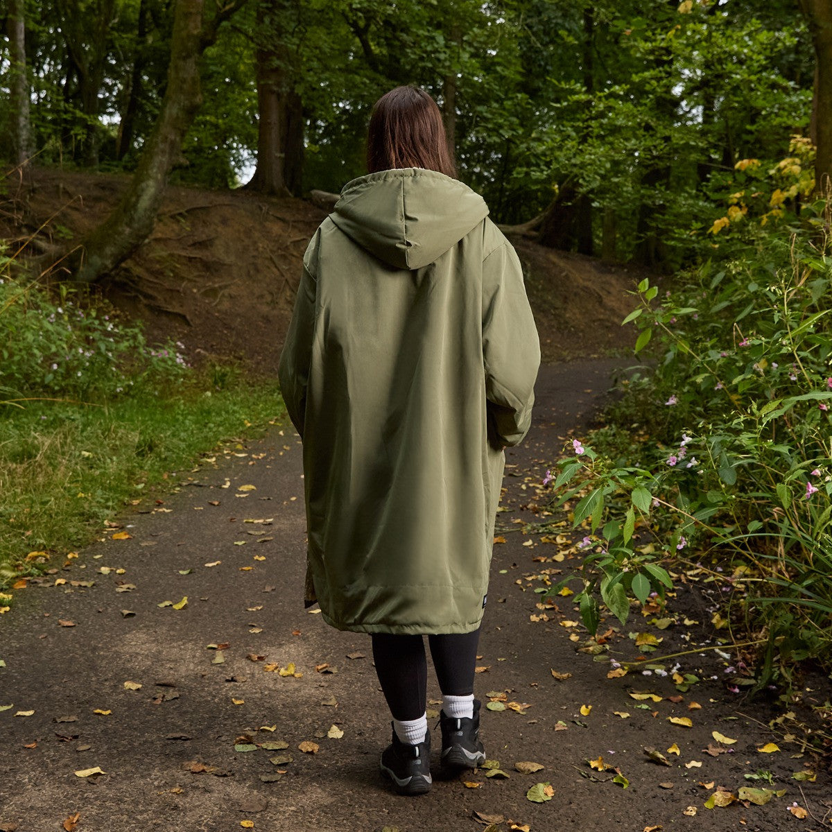 Adults Water Resistant Sherpa Drying Robe - Khaki/Beige 🇬🇧