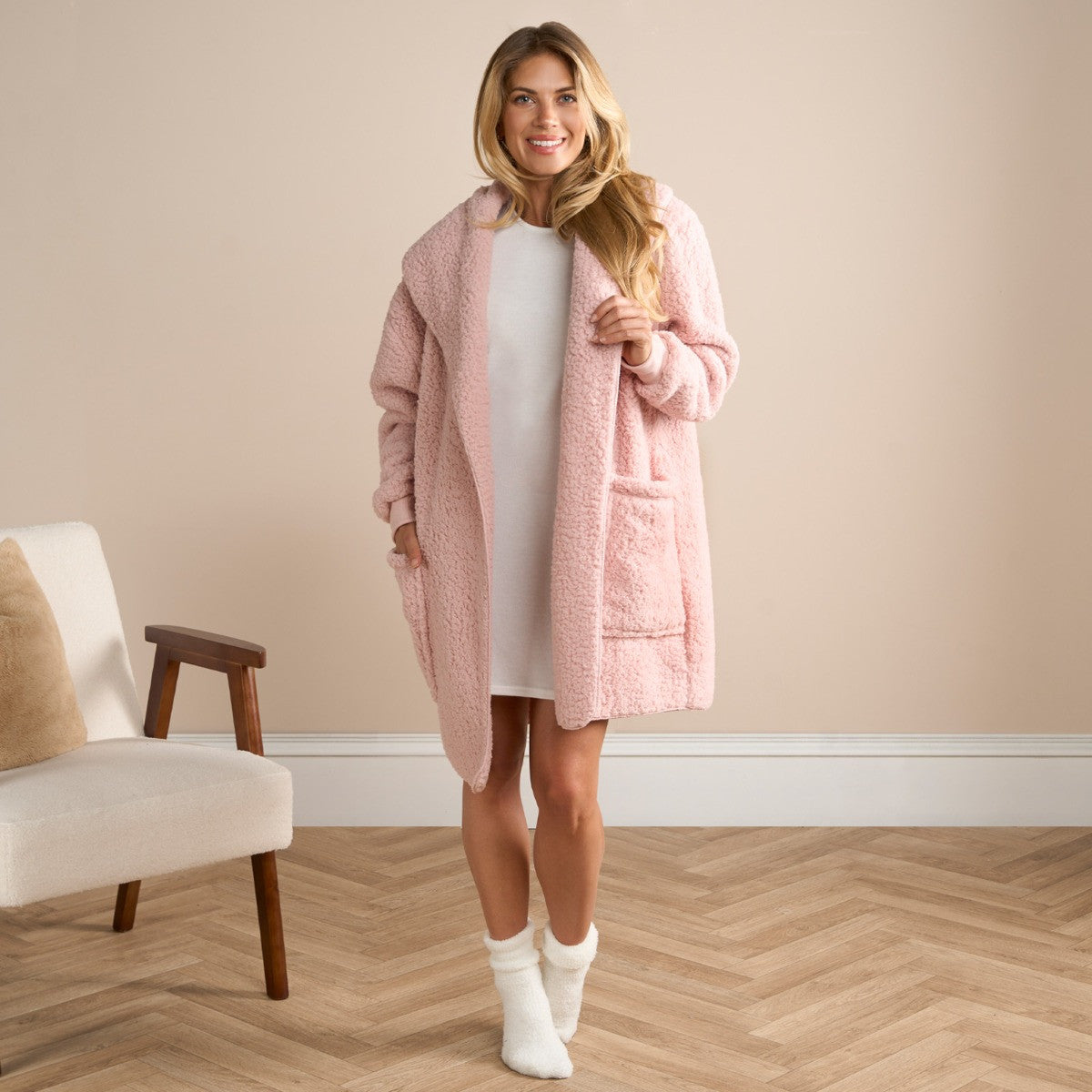 Waterfall Teddy Fleece Cardigan 🇬🇧