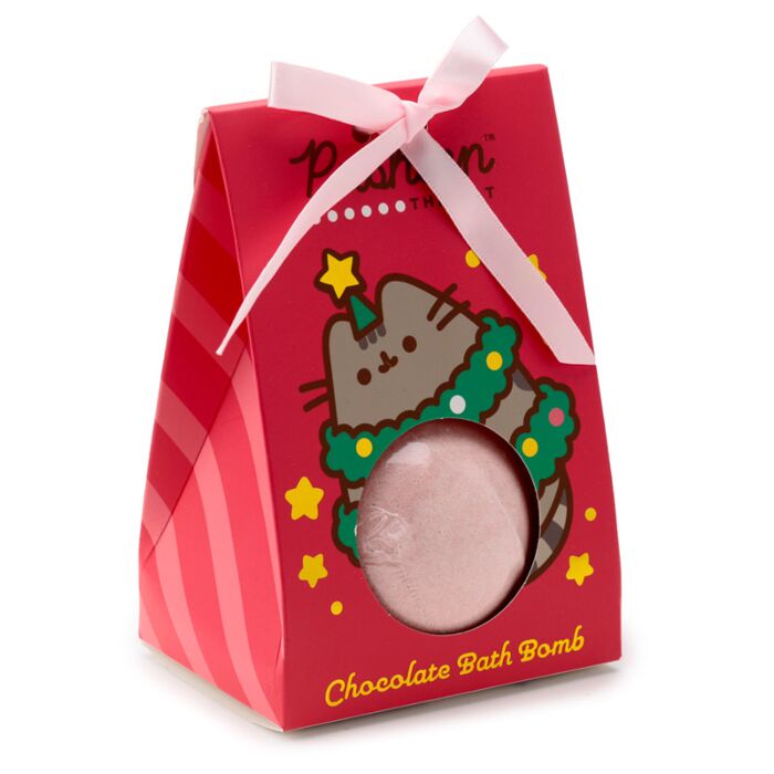 Handmade Bath Bomb in Gift Box - Christmas Pusheen the Cat 🇬🇧