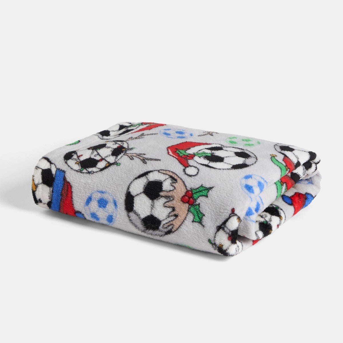 Christmas Football Throw - Grey 🇬🇧