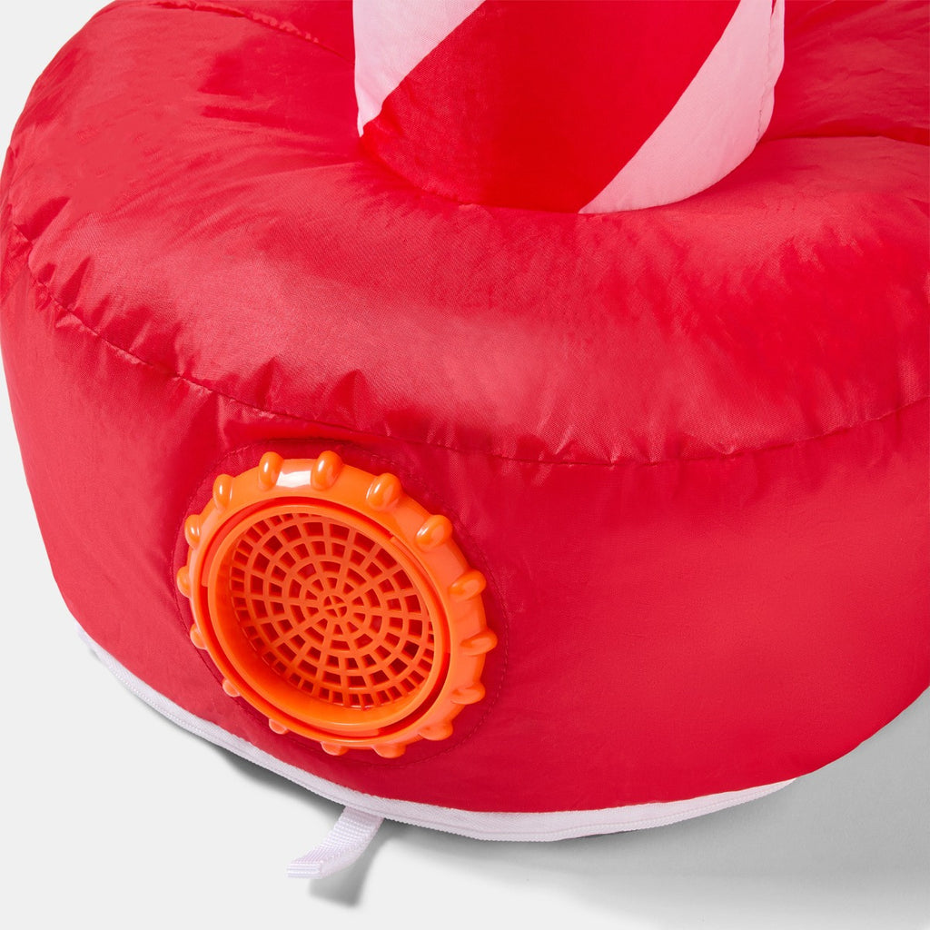 Indoor/Outdoor Inflatable Santa Stop Here Sign Decoration - Red 🇬🇧