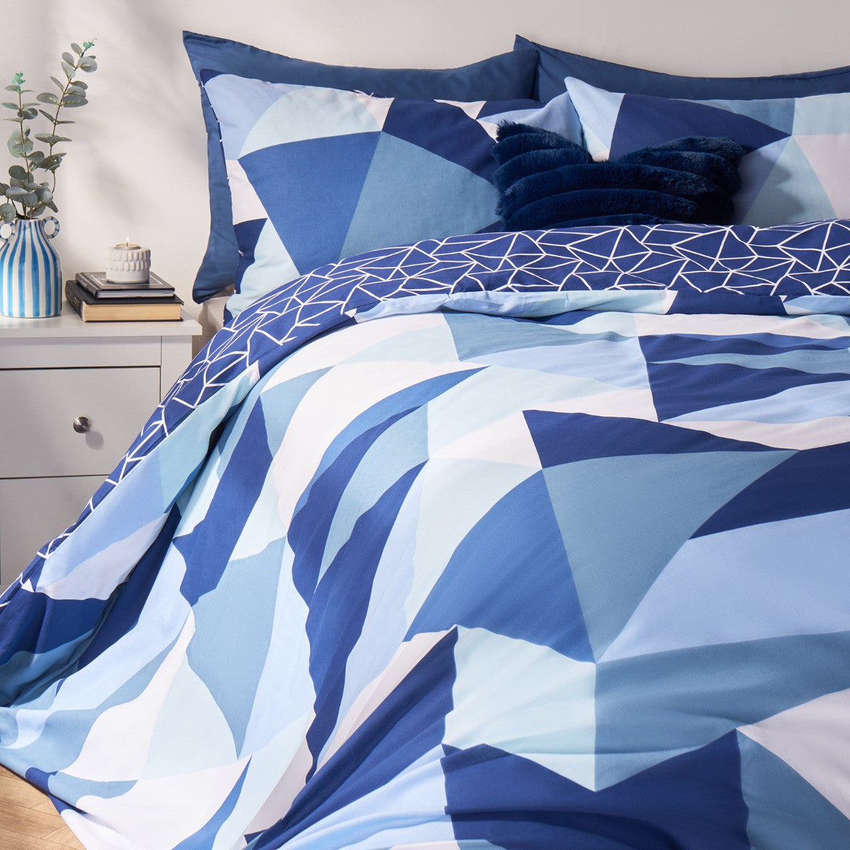 Shapes Duvet Cover Set - Navy 🇬🇧