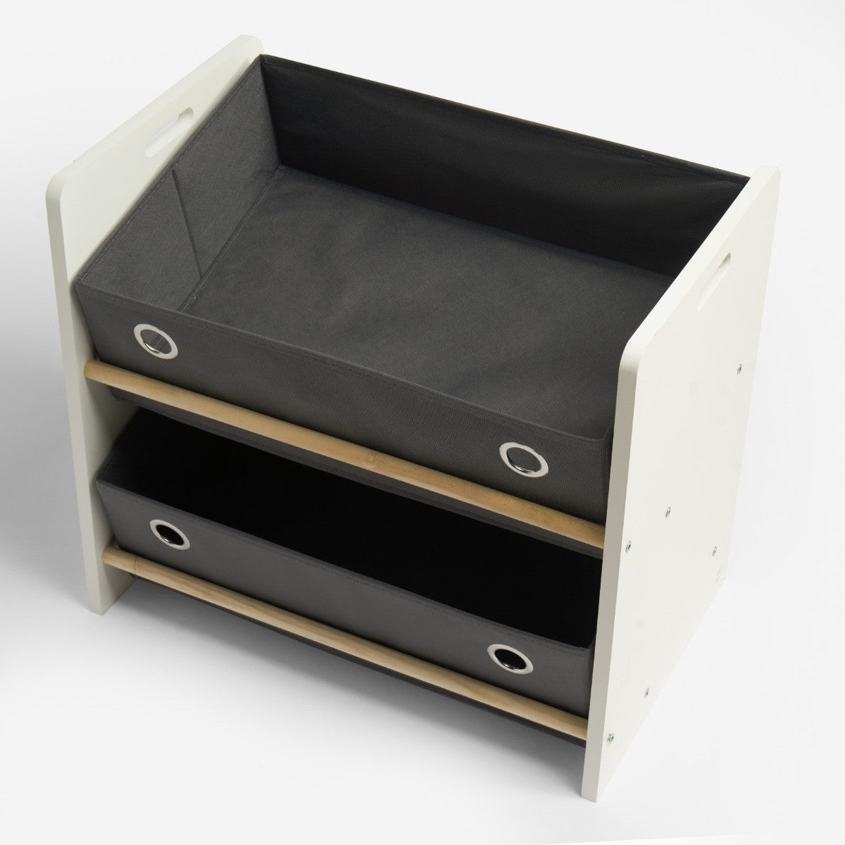 Kids 2 Tier Storage Unit & Organiser - White/Grey 🇬🇧
