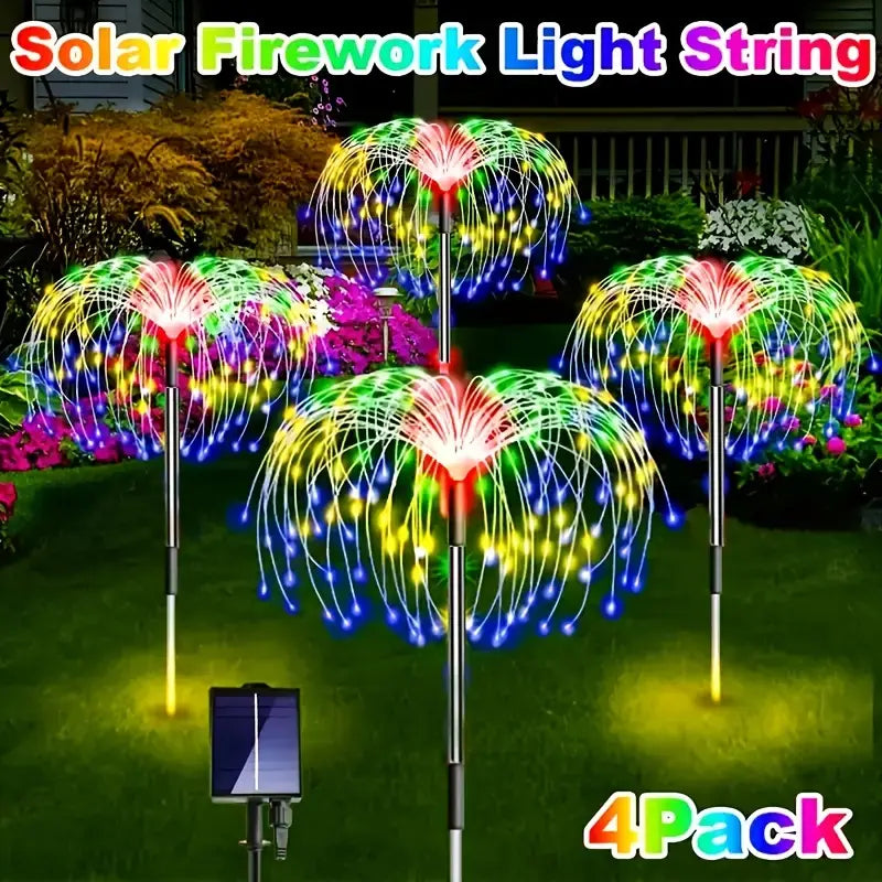 4 pack LED solar fireworks lights for outdoors/garden 🇨🇳