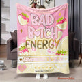 Bad Energy Strawberry and Print flannel blanket 🇨🇳