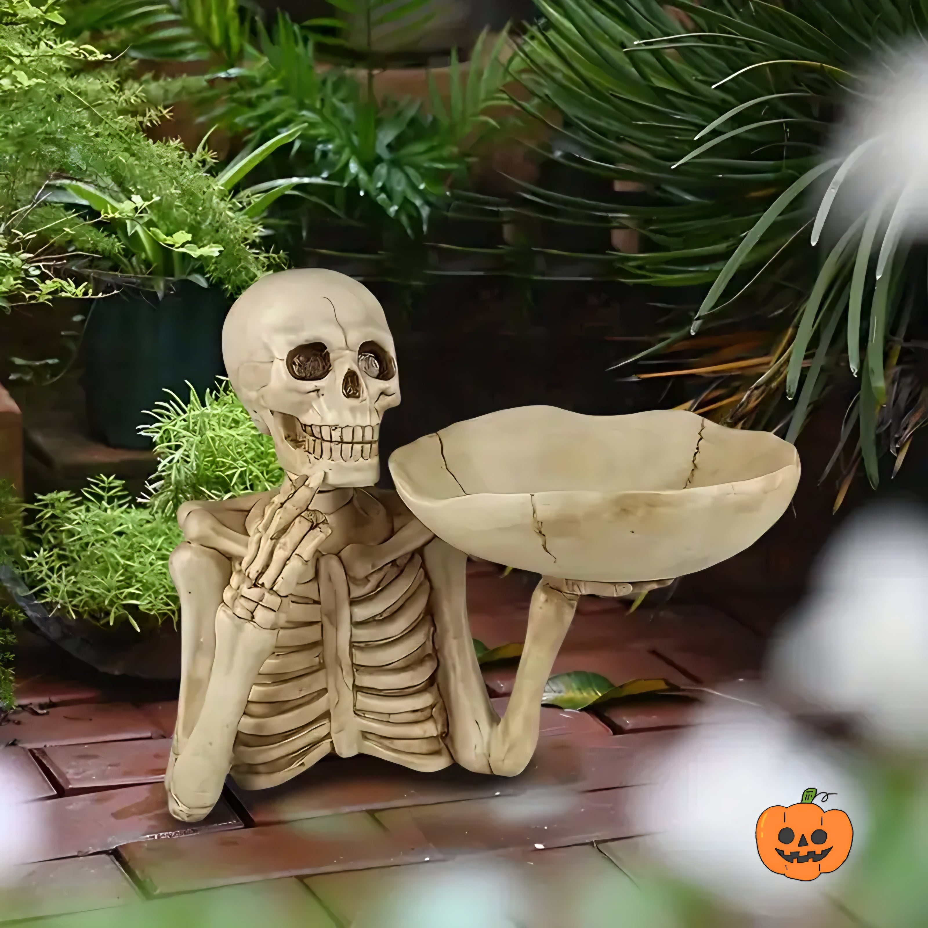 1 pcs Resin skull tray ornament with bowl 🇨🇳