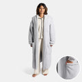 Waterfall Teddy Fleece Long Length Cardigan, Grey - 🇬🇧