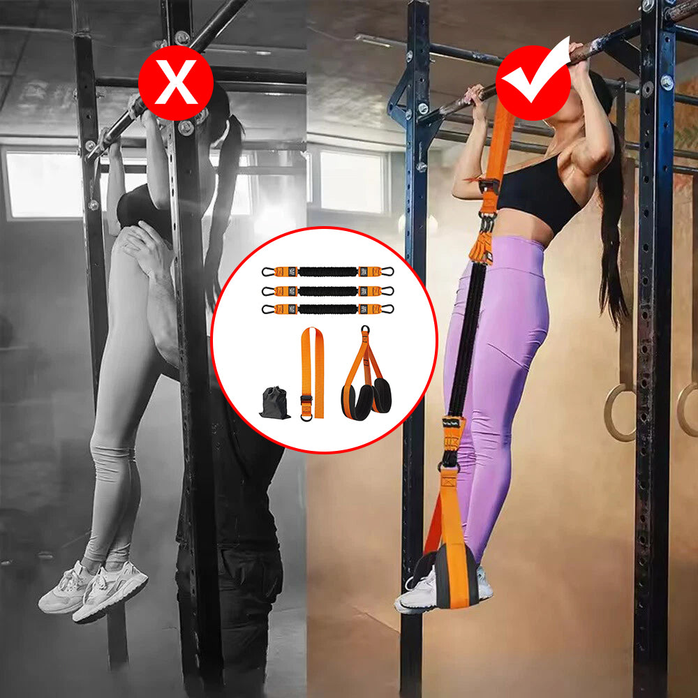 Pull up Bands Set With Knee Rest 225LBS Resistance Band Assistance Bands for Strength Training 🇬🇧