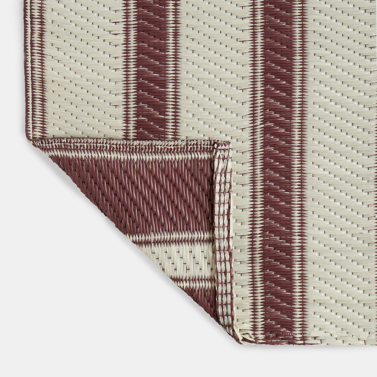 Vintage Stripe Outdoor Rug - Chocolate/Cream 🇬🇧