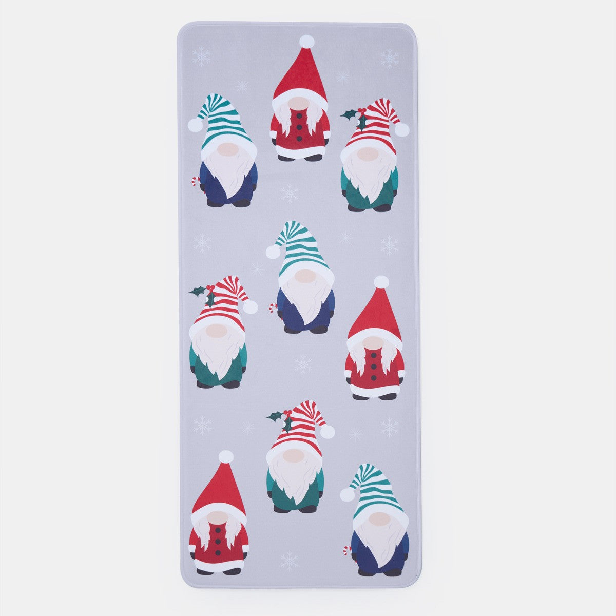 Washable Christmas Gonk Printed Runner - Grey 🇬🇧