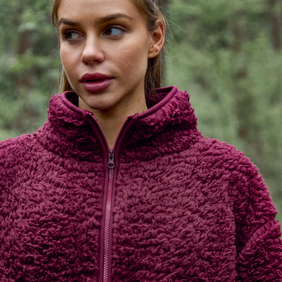 Teddy Full Zip Fleece - Maroon 🇬🇧