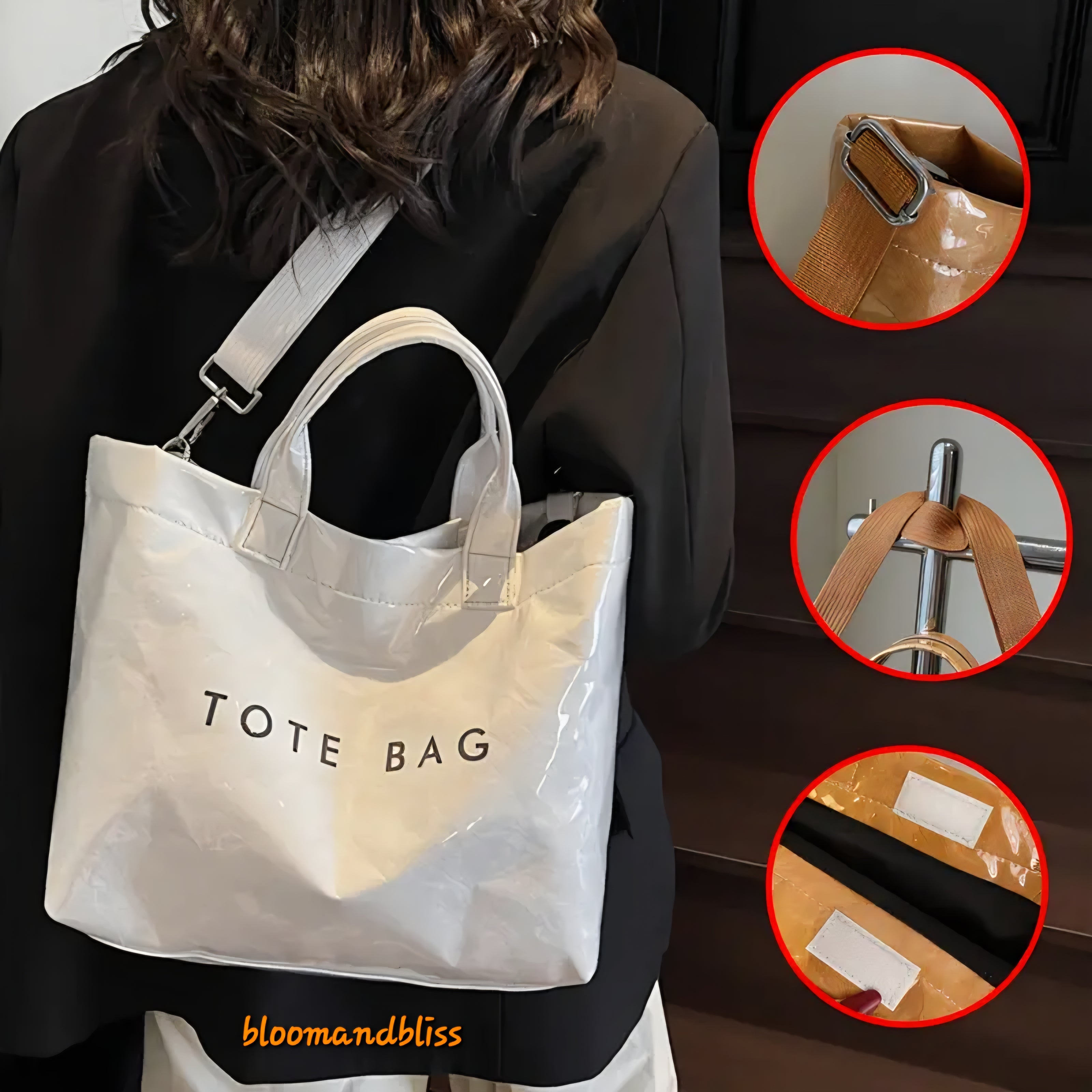 Ladies tote bag with adjustable strap 🇨🇳