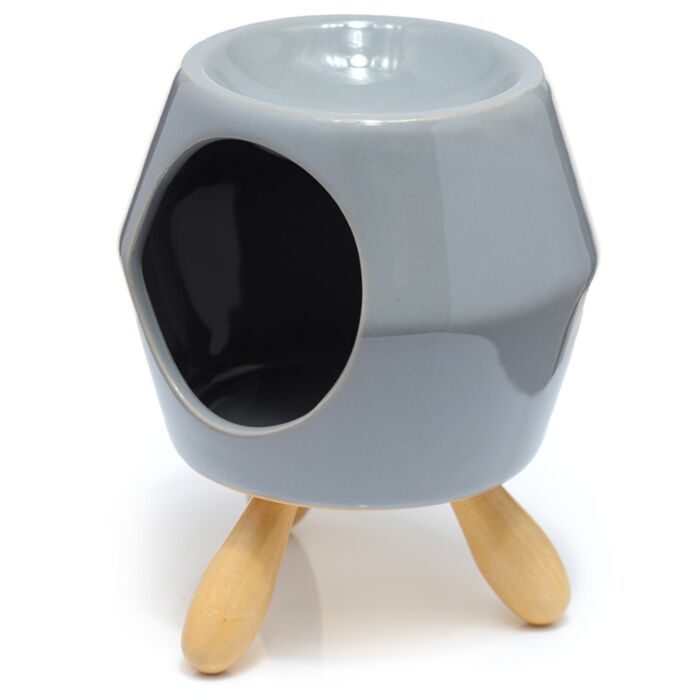 Eden Grey Abstract Ceramic Oil Burner with Feet 🇬🇧
