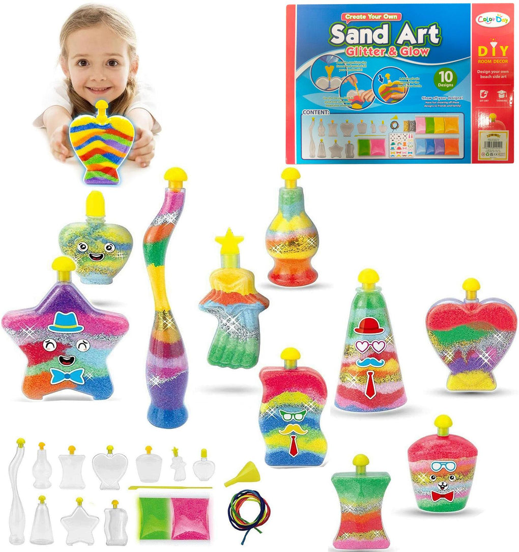 DIY Craft Glow in the Dark Sand Art Kit 🇬🇧