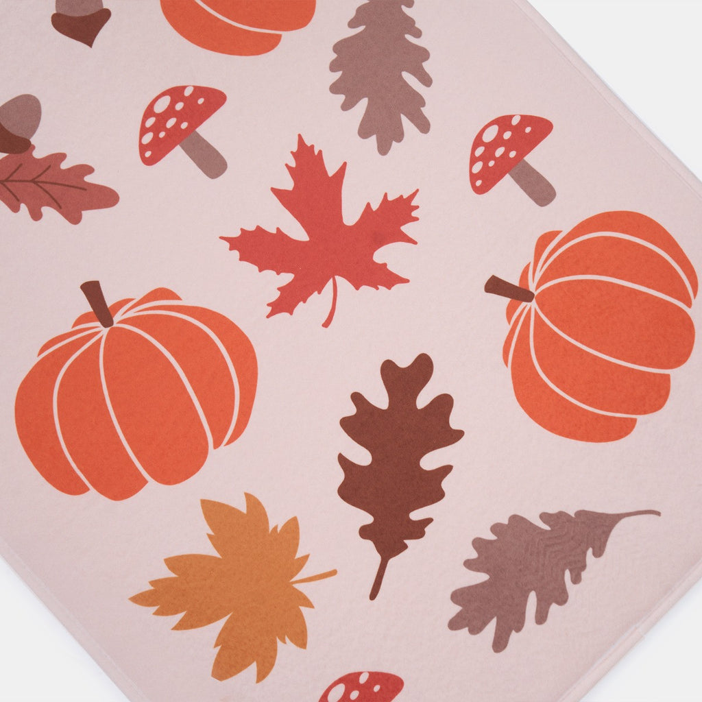 Washable Cosy Autumn Printed Runner - Natural 🇬🇧