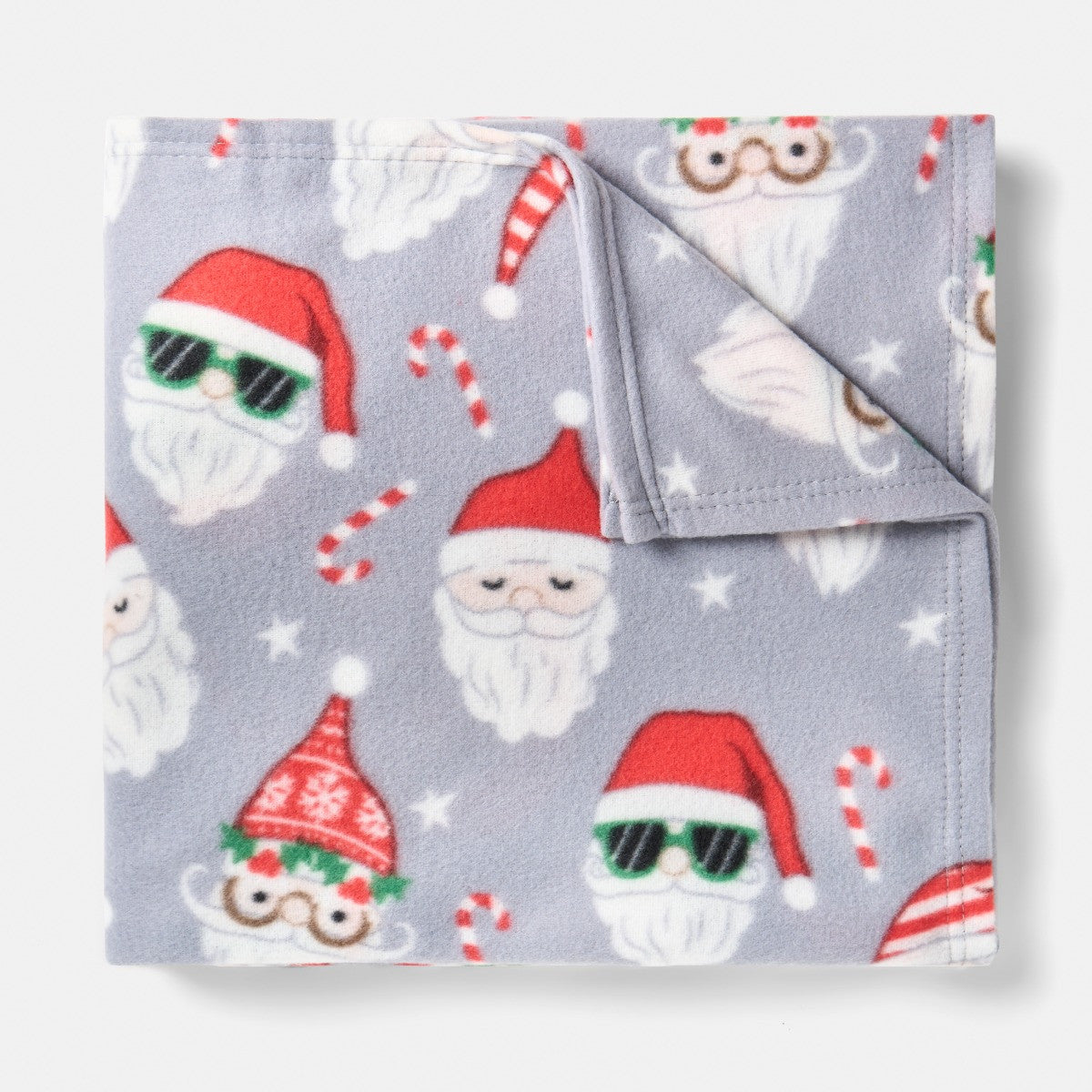 Fun Santa Fleece Throw - Grey 🇬🇧