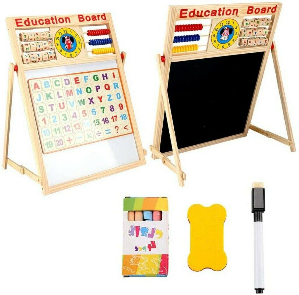 Kids Double Side 6in 1 Wooden Activity Board 🇬🇧