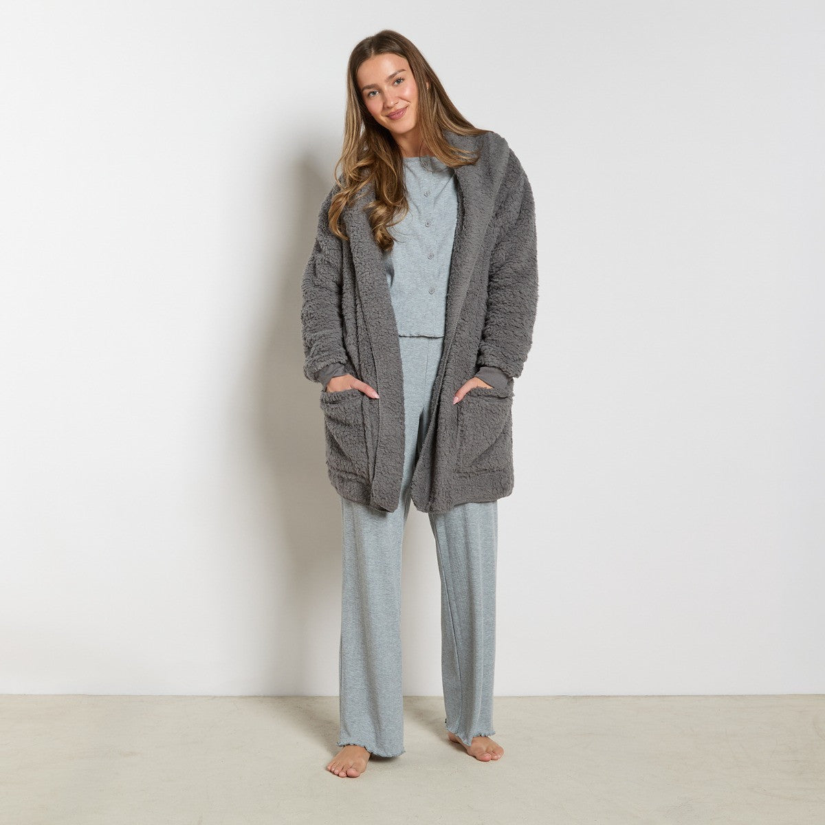 Waterfall Teddy Fleece Cardigan 🇬🇧