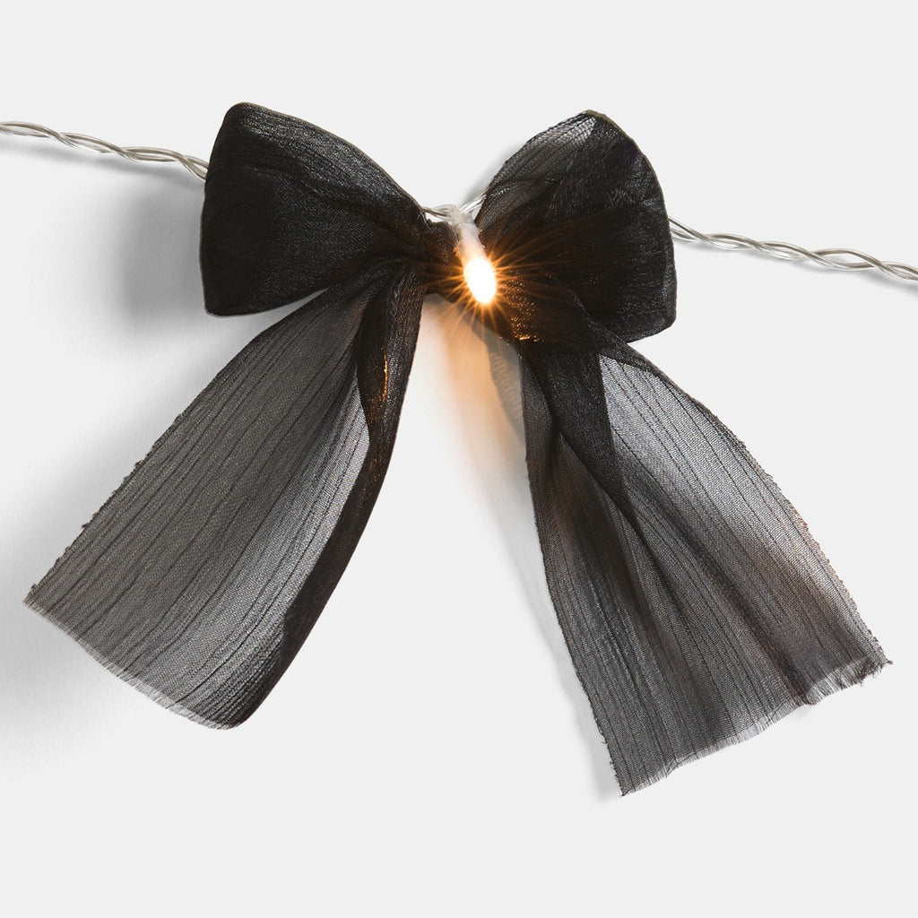 10 Pack LED Bow String Lights - Black