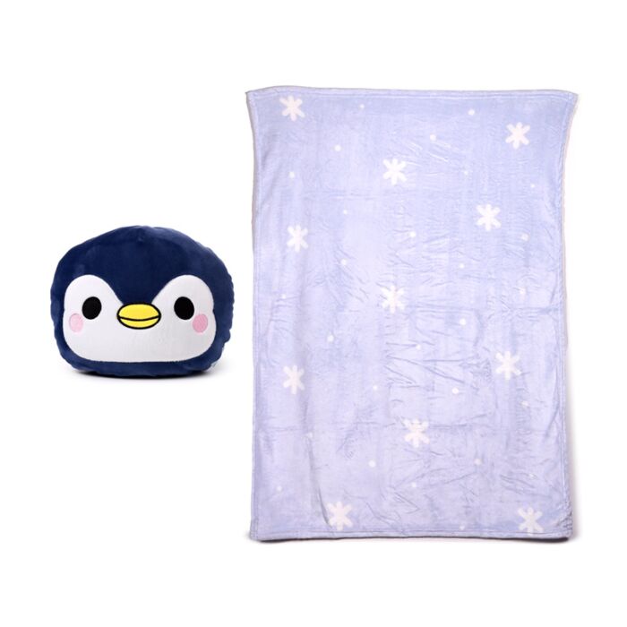 2-in-1 Blankeazzz Plush Toy & Travel Blanket - Adoramals Nico the Penguin 🇬🇧