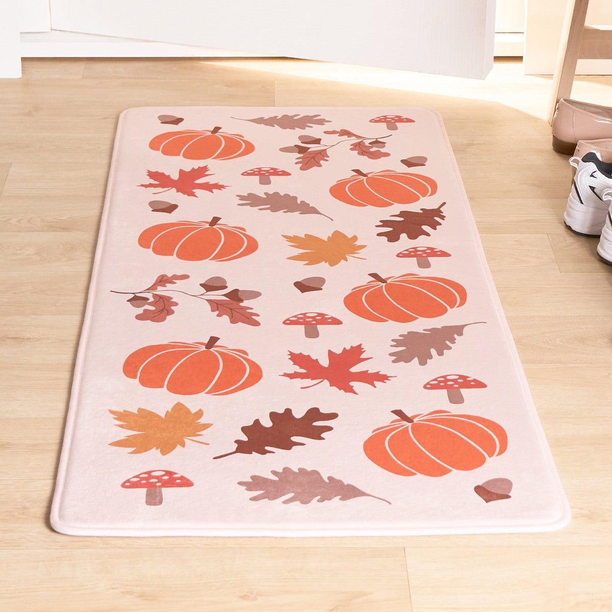 Washable Cosy Autumn Printed Runner - Natural 🇬🇧