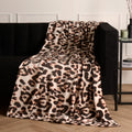 Ultra Soft Leopard Print Throw - Natural 🇬🇧