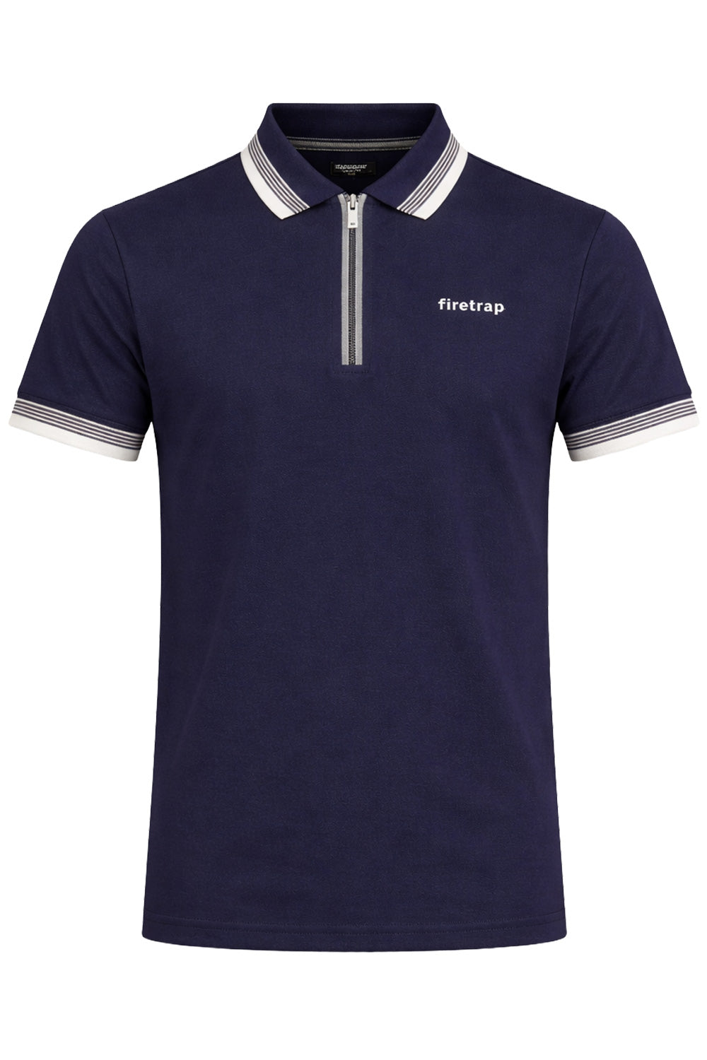 Firetrap Men's Zip Up Polo T-shirt 🇬🇧