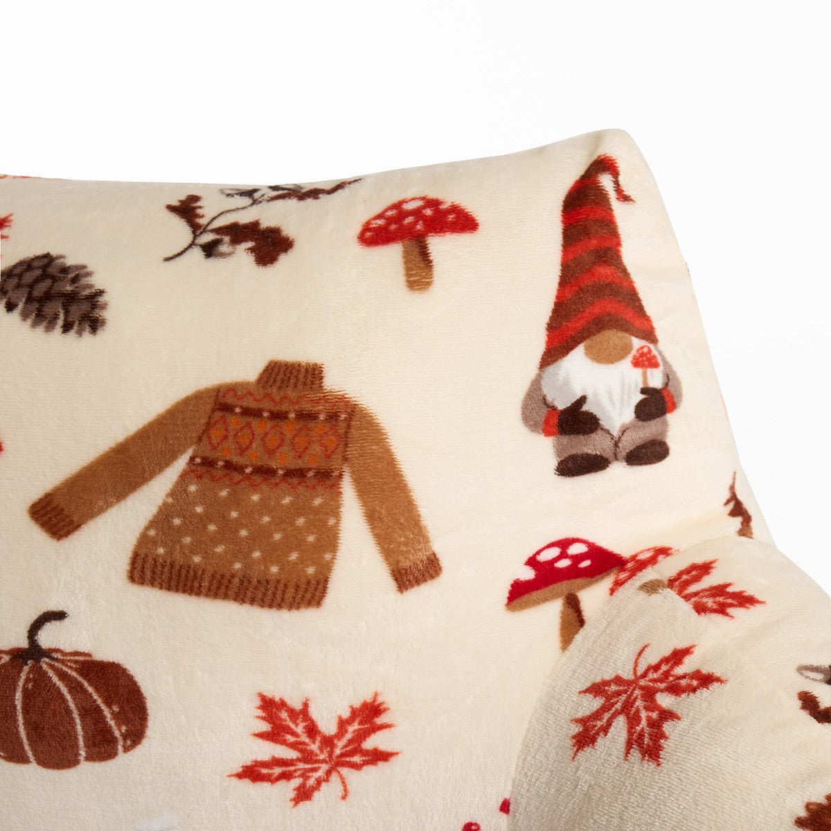 Autumn Novelty Cuddle Cushion - Natural 🇬🇧
