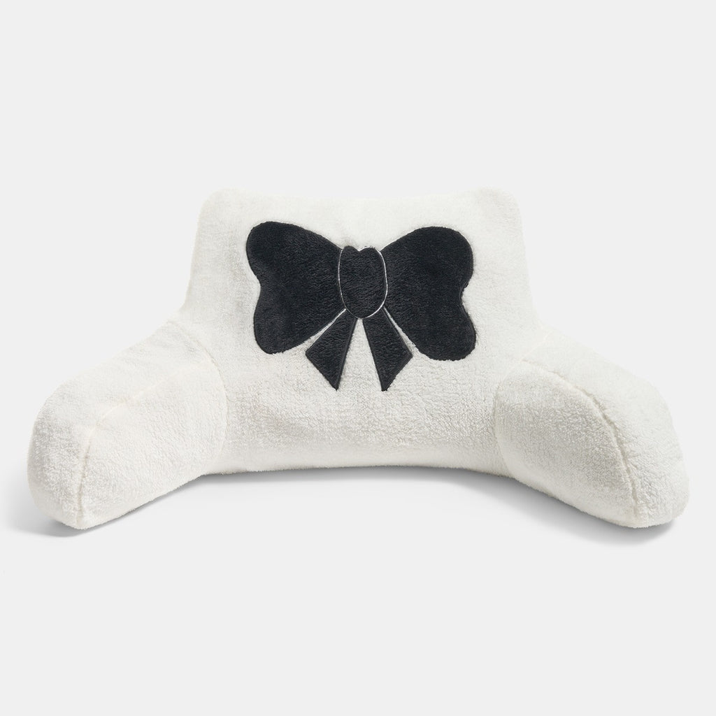 Bow Embroidered Teddy Cuddle Cushion 🇬🇧
