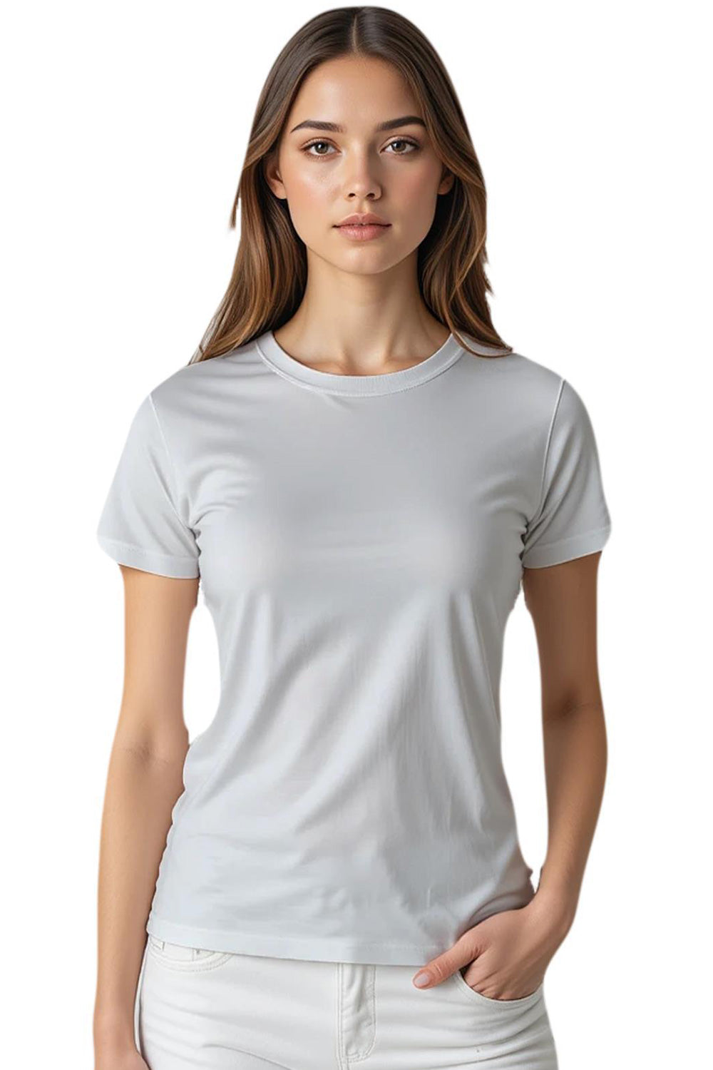 7 Pack Women's Plain Poly-cotton T-Shirts 🇬🇧