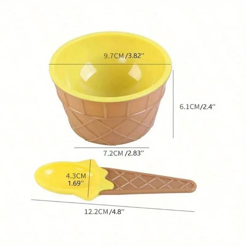 6 pcs colourful ice cream bowl sets 🇨🇳